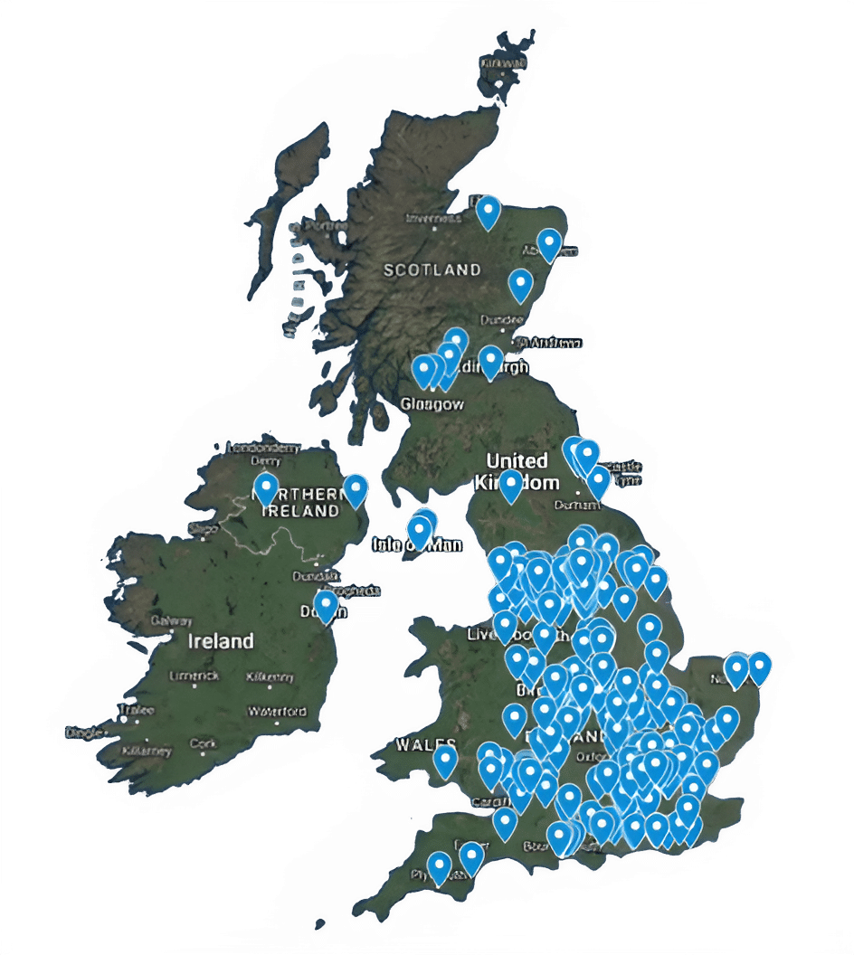 Client locations map